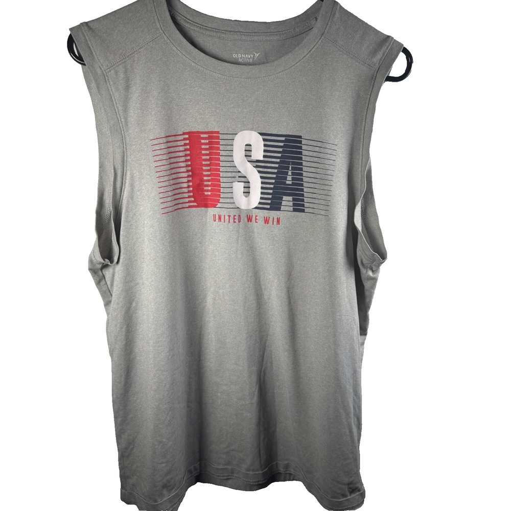 Old Navy Active Go-Dry USA united we win Men's Tank Medium